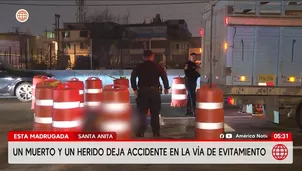 Accidente en Vía de Evitamiento deja un muerto y una herida en Santa Anita. Foto y video: América Noticias
