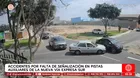Accidentes por falta de señalización en pistas de Vía Expresa Sur