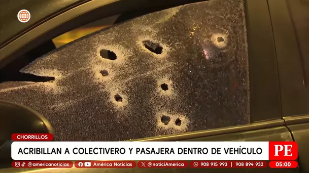 Acribillan a colectivero y pasajera dentro de auto en Chorrillos. Foto: América Noticias