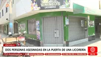Acribillan a dos extranjeros frente a licorería en Ventanilla. Foto y video: América TV
