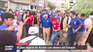 El plan digital de Acuña con dinero del Estado. Foto y video: Cuarto Poder