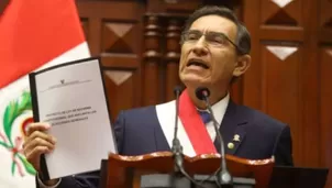 Presidente Vizcarra durante su mensaje a la Nación del 28 de julio. Foto: ANDINA