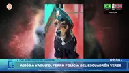 El adiós a Vaguito: el perro policía del Escuadrón Verde