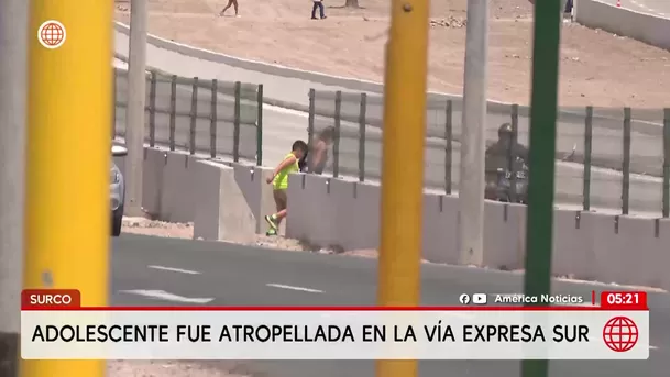 Adolescente de 13 años fue atropellada en la Vía Expresa Sur. Foto: América Noticias