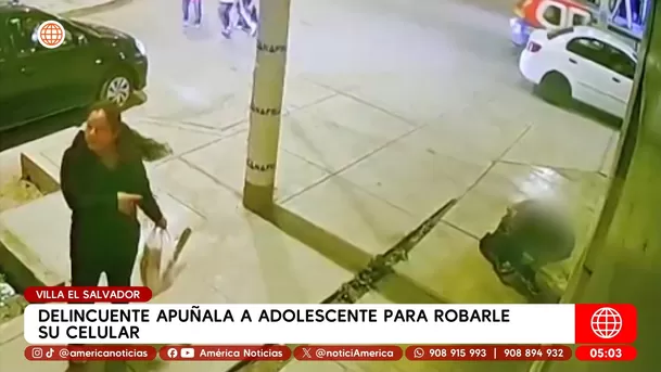 Adolescente fue apuñalado cinco veces por robarle el celular en Villa El Salvador. Foto: América Noticias