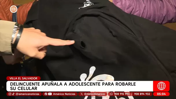 Adolescente fue apuñalado cinco veces por robarle el celular en Villa El Salvador. Foto: América Noticias