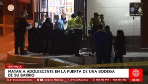 Adolescente asesinado frente a bodega de su barrio en Ventanilla. Foto y video: América Noticias