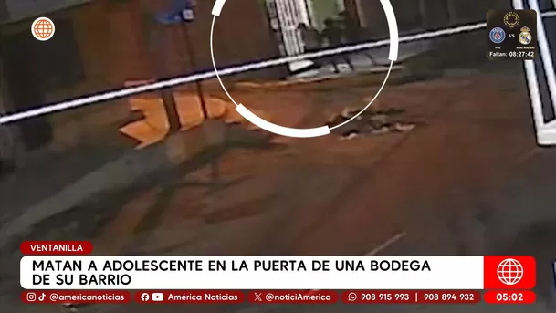 Adolescente fue asesinado frente a una bodega en Ventanilla mientras compraba con un amigo. Foto: América Noticias