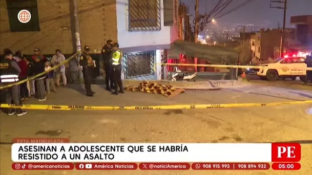 Asesinan a adolescente que se habría resistido a asalto en San Juan de Lurigancho. Foto: América Noticias