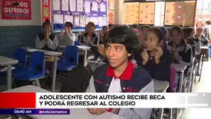 Estudiante con autismo regresó al colegio. Foto: América Noticias