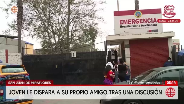 Adolescente es baleado por su amigo en San Juan de Miraflores. Foto: América Noticias Adolescente es baleado por su amigo en San Juan de Miraflores. Foto: América Noticias