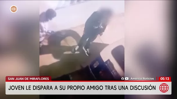 Adolescente es baleado por su amigo en San Juan de Miraflores. Foto: América Noticias Adolescente es baleado por su amigo en San Juan de Miraflores. Foto: América Noticias