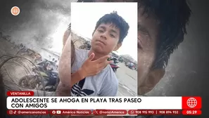 Adolescente desaparece tras ser arrastrado por ola en Ventanilla. Foto y video: América Noticias