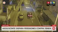 Adolescente dispara contra tienda en Miraflores