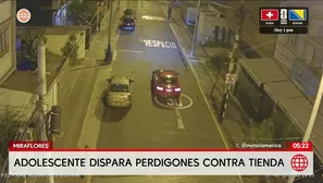 Adolescente dispara contra tienda en Miraflores. Foto y video: América Noticias