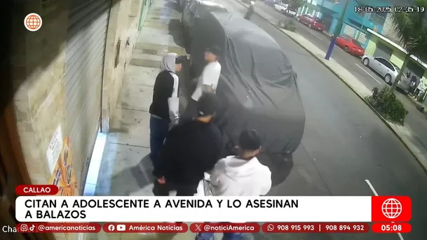 Citan a adolescente a avenida y lo asesinan a balazos en el Callao. Foto: América Noticias Citan a adolescente a avenida y lo asesinan a balazos en el Callao. Foto: América Noticias
