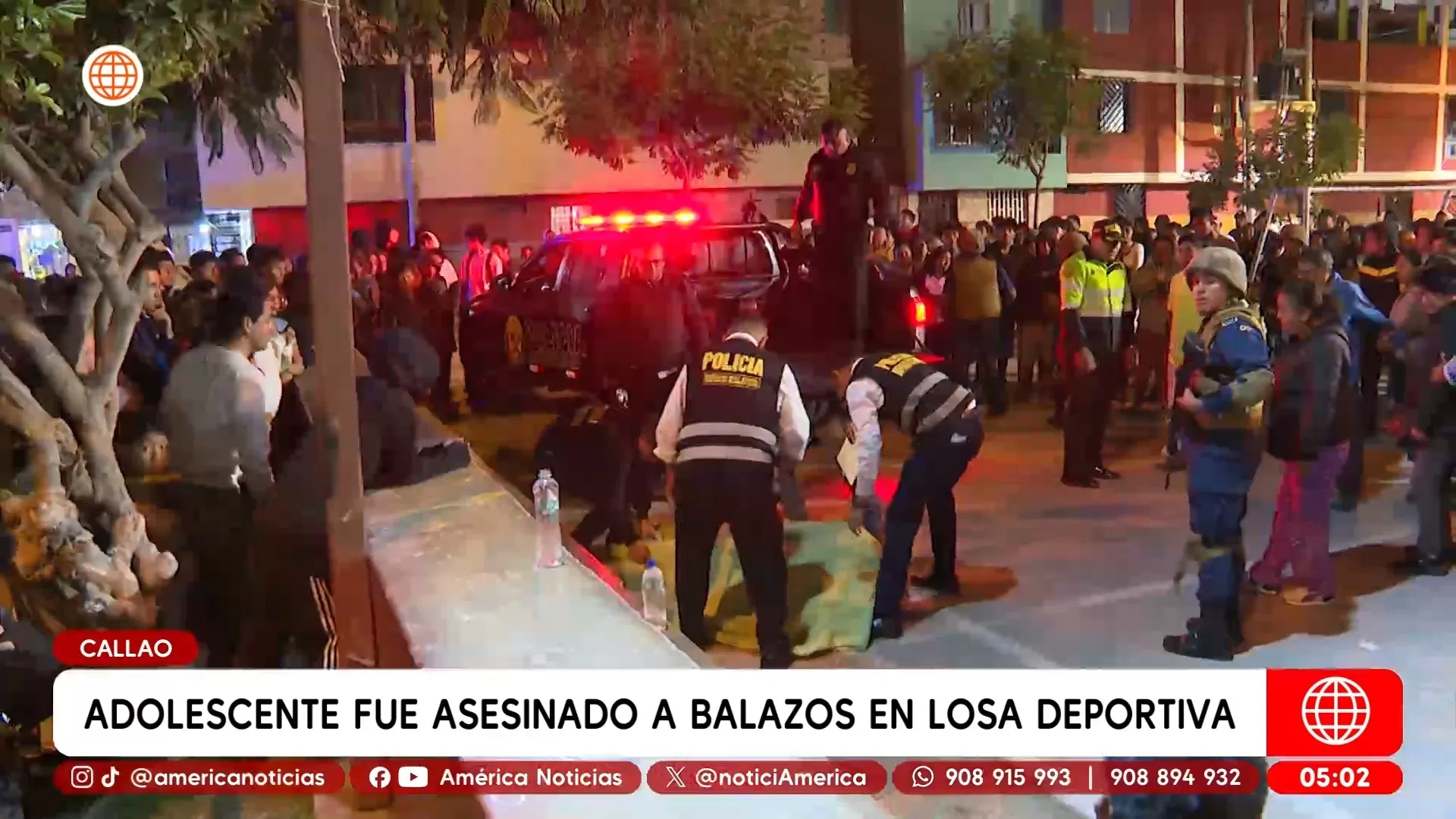 Adolescente fue asesinado a balazos en losa deportiva en el Callao. Foto: América Noticias Adolescente fue asesinado a balazos en losa deportiva en el Callao. Foto: América Noticias