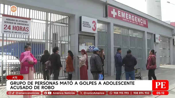 Grupo de personas mató a golpes a adolescente acusado de robo en Ate. Foto: América Noticias