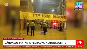 Adolescente muere a pedradas tras pelea en San Juan de Miraflores. Foto y video: América Noticias