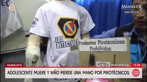 Huancayo: adolescente muere y niño resulta herido por explosión pirotécnica/ América Noticias Huancayo: adolescente muere y niño resulta herido por explosión pirotécnica/ América Noticias