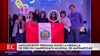 Adolescente de 14 años obtuvo medalla de oro en la olimpiada europea femenina de matemática en Ucrania. Foto: América Noticias