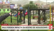 Un adolescente quedó herido por una bala perdida en La Molina
