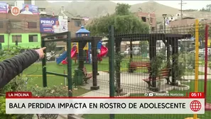 Un adolescente quedó herido por una bala perdida en La Molina. Foto y video: América Noticias