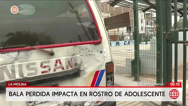 Un adolescente quedó herido por una bala perdida en La Molina. Foto: América Noticias