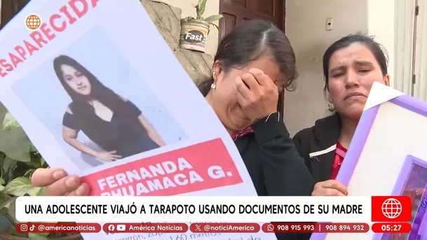 Una adolescente viajó a Tarapoto usando documentos de su madre. Foto: América Noticias Una adolescente viajó a Tarapoto usando documentos de su madre. Foto: América Noticias