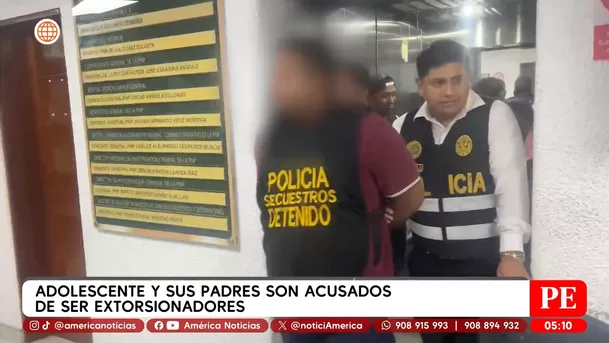 Adolescente y sus padres son acusados de ser extorsionadores en Puente Piedra. Foto: América Noticias