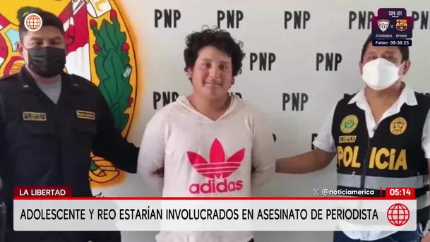 Adolescente y reo implicados en crimen de periodista en Pacasmayo. Foto: América Noticias Adolescente y reo implicados en crimen de periodista en Pacasmayo. Foto: América Noticias