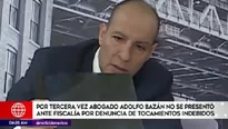 Adolfo Bazán es acusado de violación y tocamientos indebidos. Foto: América TV