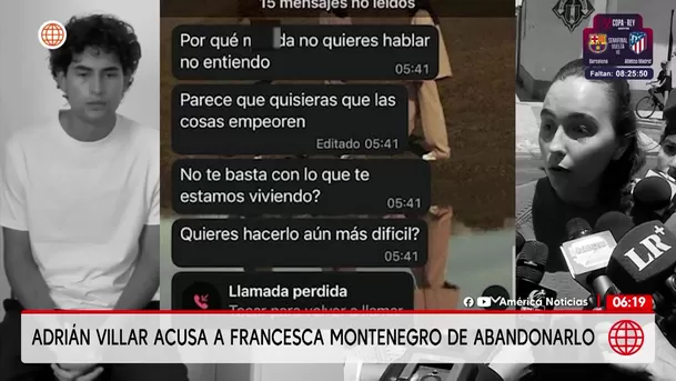 Adrián Villar acusa abandono de su expareja tras accidente. Foto: América Noticias Adrián Villar acusa abandono de su expareja tras accidente. Foto: América Noticias