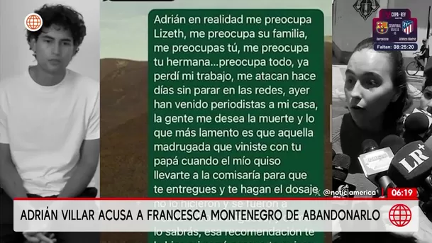 Adrián Villar acusa abandono de su expareja tras accidente. Foto: América Noticias Adrián Villar acusa abandono de su expareja tras accidente. Foto: América Noticias