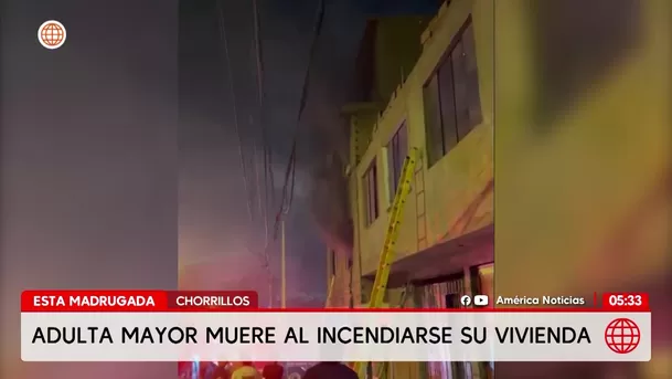 Adulta mayor muere tras incendiarse su vivienda en Chorrillos. Foto: América Noticias