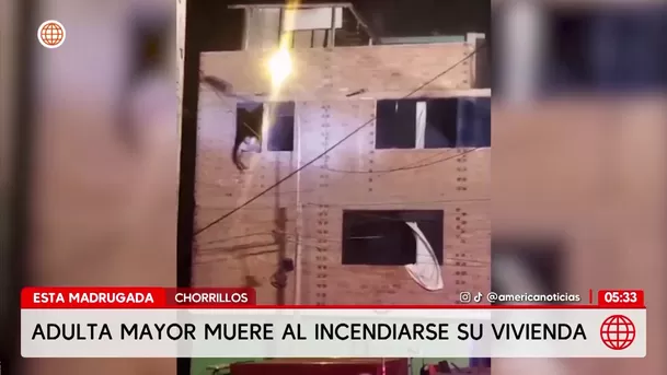 Adulta mayor muere tras incendiarse su vivienda en Chorrillos. Foto: América Noticias