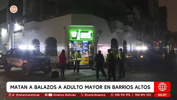 Matan a balazos a adulto mayor en Barrios Altos. Foto: América Noticias