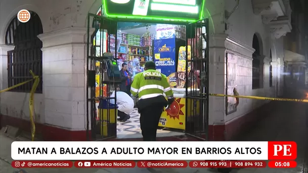 Matan a balazos a adulto mayor en Barrios Altos. Foto: América Noticias