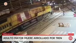 Adulto mayor muere tras ser arrollado por un tren en Chaclacayo. Foto y video: América Noticias
