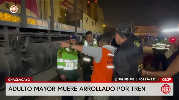 Adulto mayor muere tras ser arrollado por un tren en Chaclacayo. Foto: América Noticias Adulto mayor muere tras ser arrollado por un tren en Chaclacayo. Foto: América Noticias