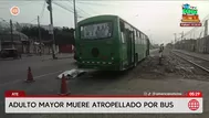 Adulto mayor muere tras ser atropellado en Ate