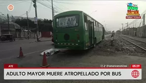 Adulto mayor muere tras ser atropellado en Ate. Foto y video: América Noticias