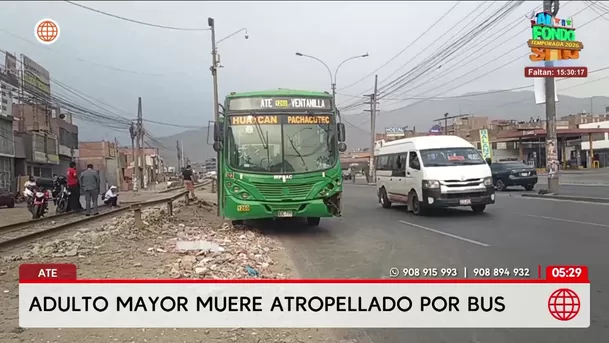 Adulto mayor muere tras ser atropellado en Ate. Foto: América Noticias Adulto mayor muere tras ser atropellado en Ate. Foto: América Noticias