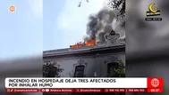 Adultos mayores afectados por incendio en el Cercado de Lima