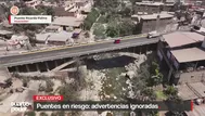 Advierten severo riesgo en diez puentes vehiculares de Lima