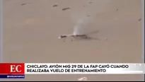 Avioneta de la FAP cayó en Chiclayo. Foto: América Noticias