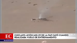 Avioneta de la FAP cayó en Chiclayo. Foto: América Noticias