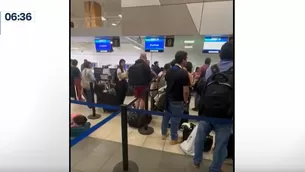 Demoras en vuelos en aeropuerto Jorge Chávez. Foto y video: Canal N