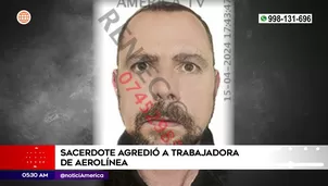 Sacerdote agredió a trabajadora de aerolínea. Foto y video: América Noticias