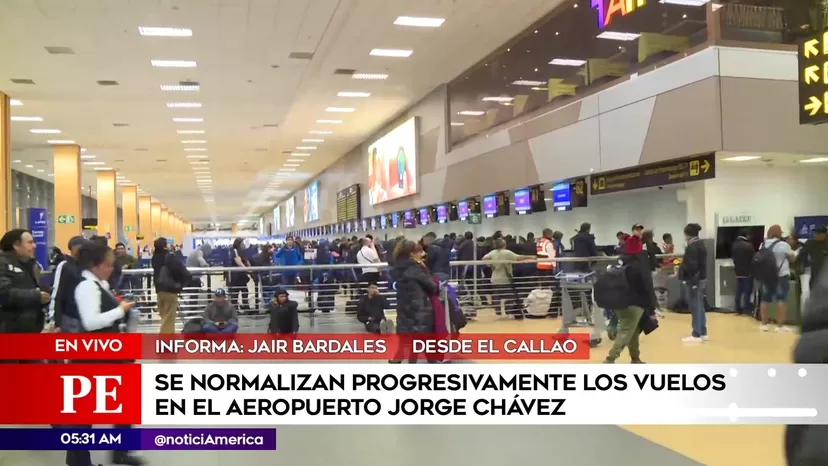 Aeropuerto Jorge Chávez: Se normaliza progresivamente los vuelos